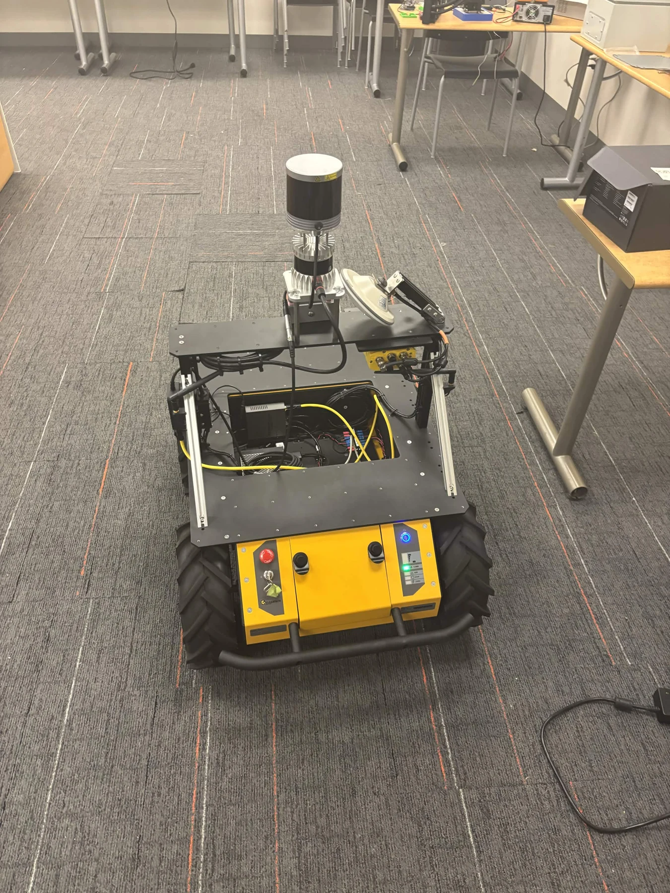 Husky mobile robot with the Ouster and RoboSense LiDAR sensors